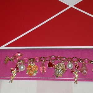 Roses Hearts Bracelet Gold Valentine's day